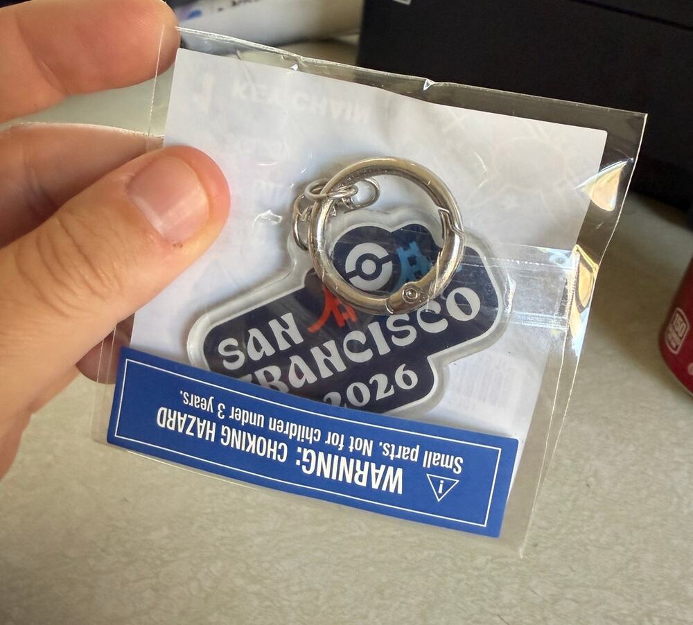 Pokemon Center San Francisco Keychain XP 2026 Worlds Exclusive NEW
